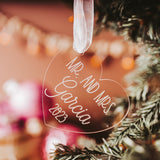 Personalized First Christmas Married Ornament
