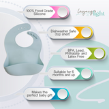 Silicone Baby Bib Personalized with Baby's Name - Every Parent's favorite bib
