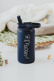 Personalized Dinosaur Kids Water Bottle with Straw