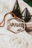 Personalized Last Name 2022 Christmas Ornament