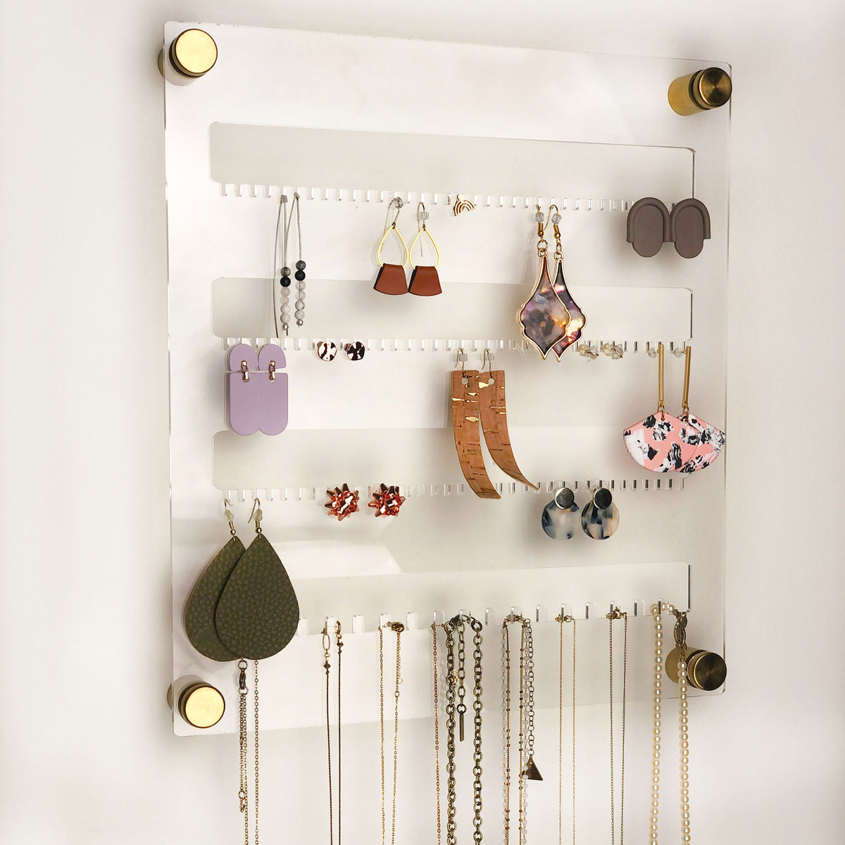 Wall Mounted Necklace Hanger for Your Tangled Jewelry Display 