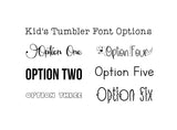 Text sample showing options 1 thru 5.