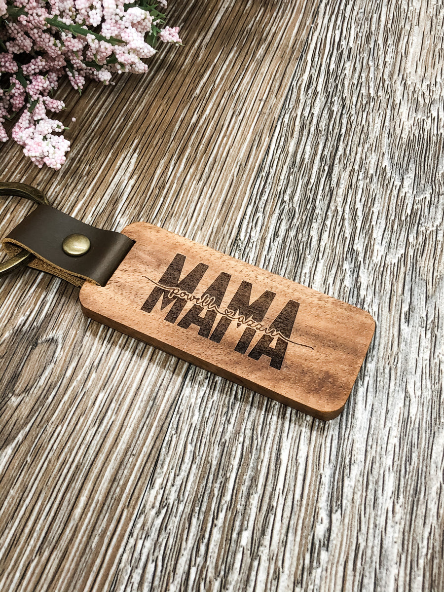 Don't Do Stupid Shit Keychain - Laser Engraved Key Fob - Wood