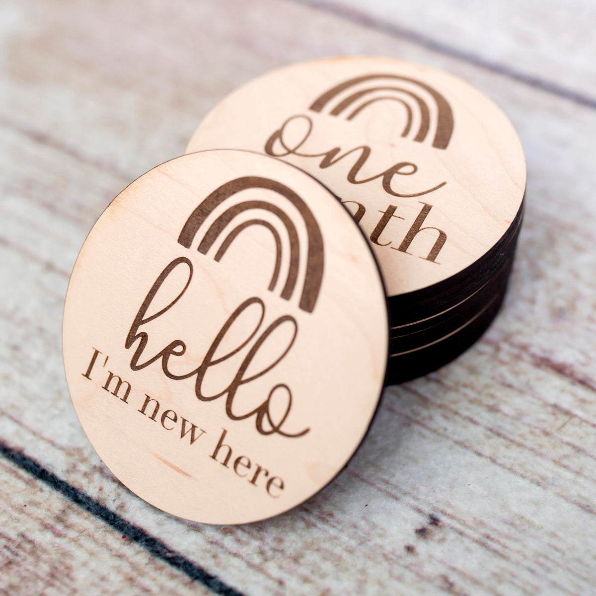 Rainbow Baby Milestone Signs - Wooden Monthly Picture Props – Legacy ...