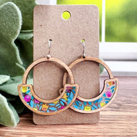 Round Inlay Earrings