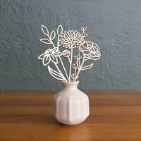 Wooden Birth Month Flowers