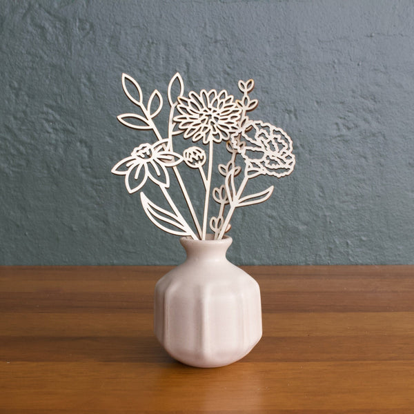 Wooden Birth Month Flowers