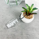 Clear Positive Affirmation Key Rings