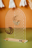 Hexagon Arched Clear Acrylic Earring Holder