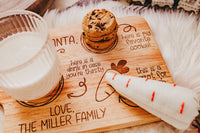 Wooden Engraved Santa Snack Tray