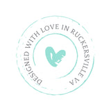 Designed with love in Ruckersville VA with Teal heart in the center by Legacy and Light
