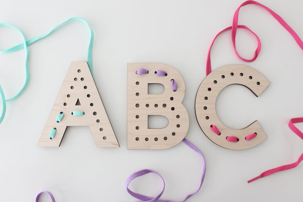 Letter R Lacing Wooden Lacing Cards for Kids – Legacy and Light