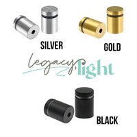 Hardware options for earring holders in Silver, Gold, and Black