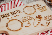 Wooden Engraved Santa Snack Tray