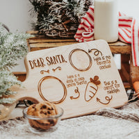 Wooden Engraved Santa Snack Tray