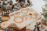 Wooden Engraved Santa Snack Tray