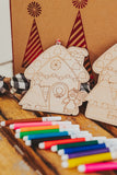 Color your own Christmas Ornament with Mini Markers