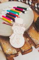 Color your own Christmas Ornament with Mini Markers