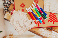 Color your own Christmas Ornament with Mini Markers